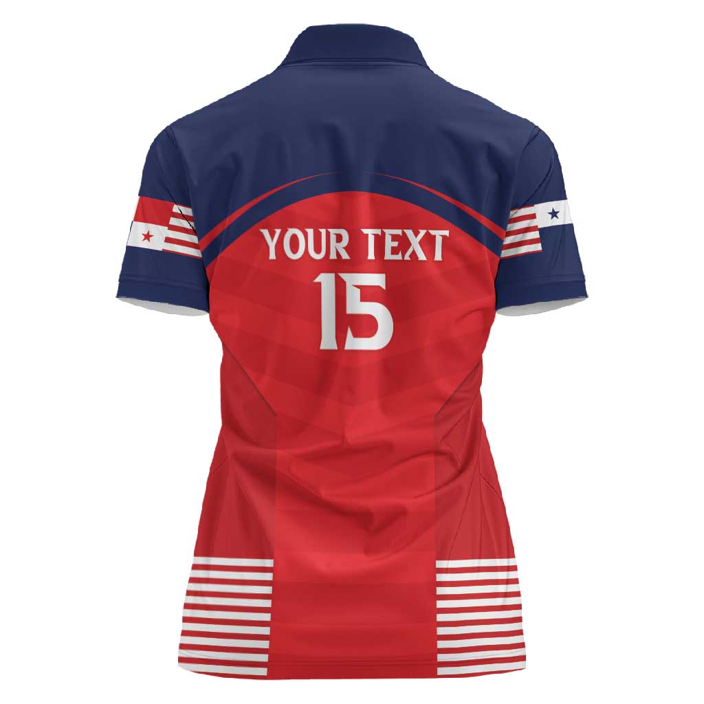 Custom Panama Football Women Polo Shirt Go Los Canaleros Go