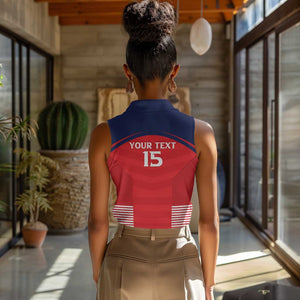 Custom Panama Football Women Sleeveless Polo Shirt Go Los Canaleros Go