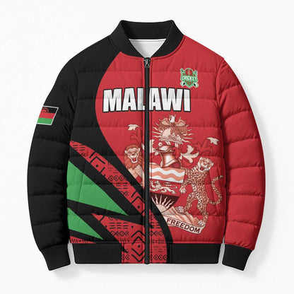 Custom Malawi Cricket Bomber Puffer Jacket Go Champions