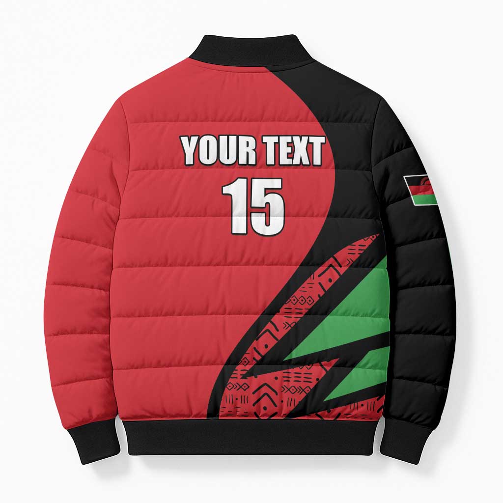 Custom Malawi Cricket Bomber Puffer Jacket Go Champions