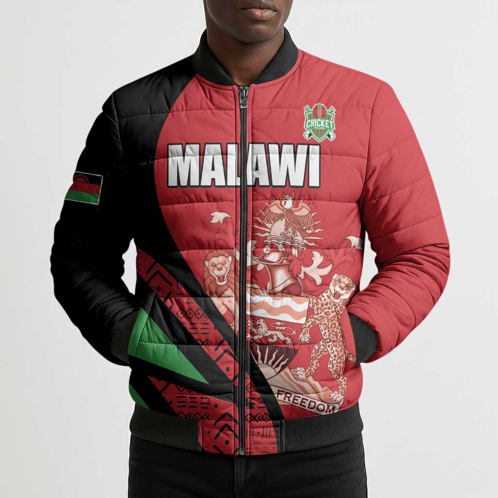 Custom Malawi Cricket Bomber Puffer Jacket Go Champions