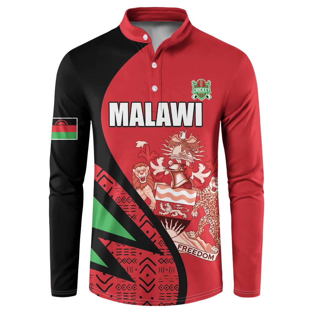 Custom Malawi Cricket Button Sweatshirt Go Champions