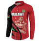 Custom Malawi Cricket Button Sweatshirt Go Champions