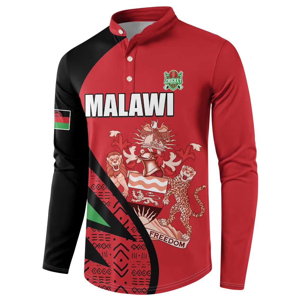 Custom Malawi Cricket Button Sweatshirt Go Champions