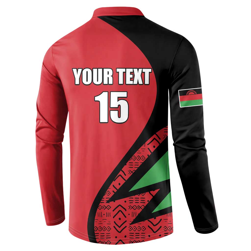 Custom Malawi Cricket Button Sweatshirt Go Champions