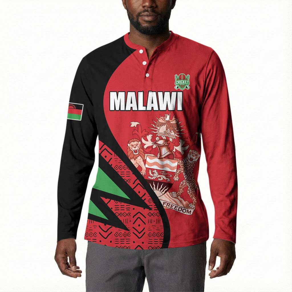 Custom Malawi Cricket Button Sweatshirt Go Champions