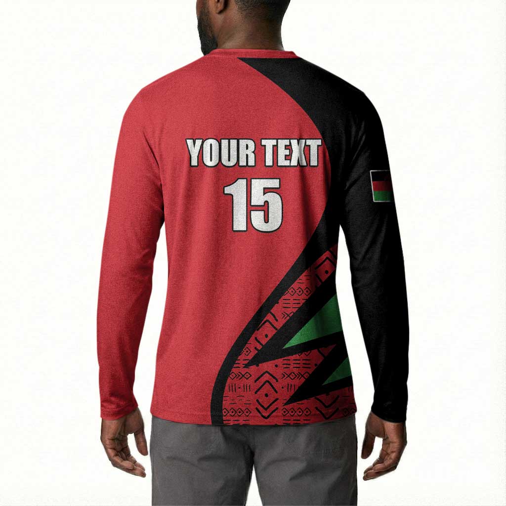Custom Malawi Cricket Button Sweatshirt Go Champions