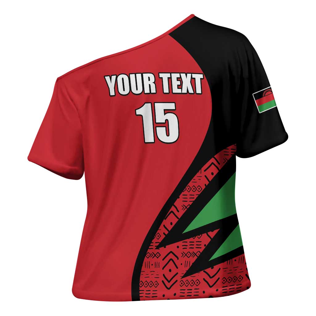 Custom Malawi Cricket Cross Shoulder Shirt Go Champions