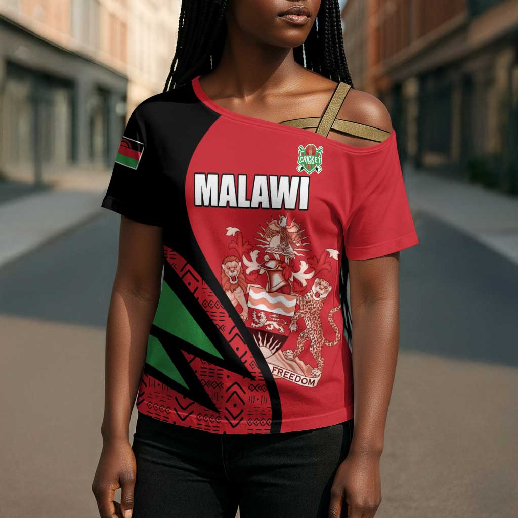 Custom Malawi Cricket Cross Shoulder Shirt Go Champions