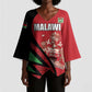 Custom Malawi Cricket Kimono Sleeve Blouse Go Champions