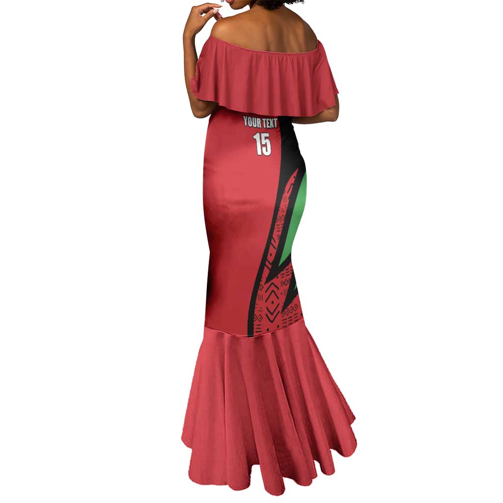 Custom Malawi Cricket Mermaid Dress Go Champions Dziko la Malawi - African Pride