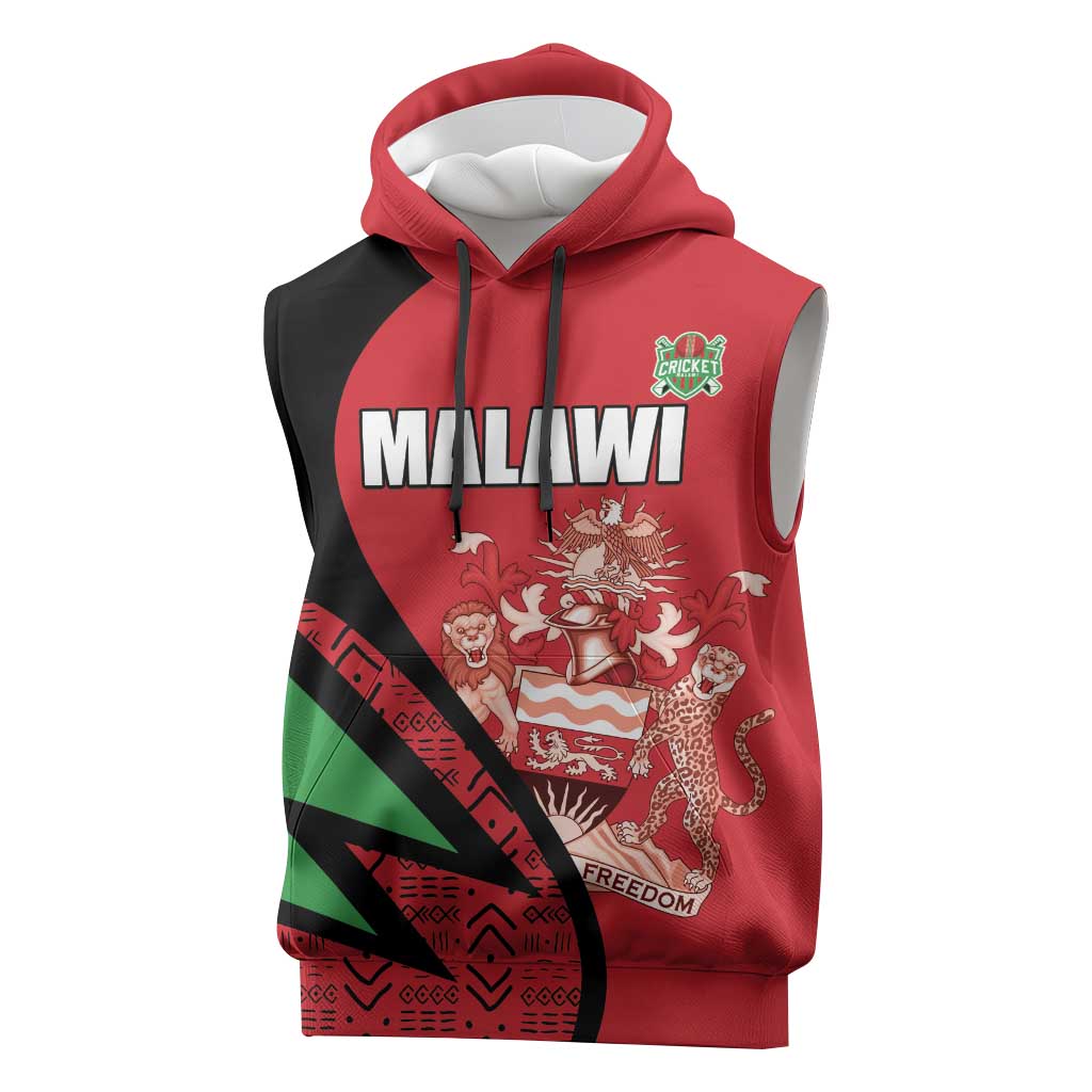 Custom Malawi Cricket Sleeveless Hoodie Go Champions Dziko la Malawi - African Pride