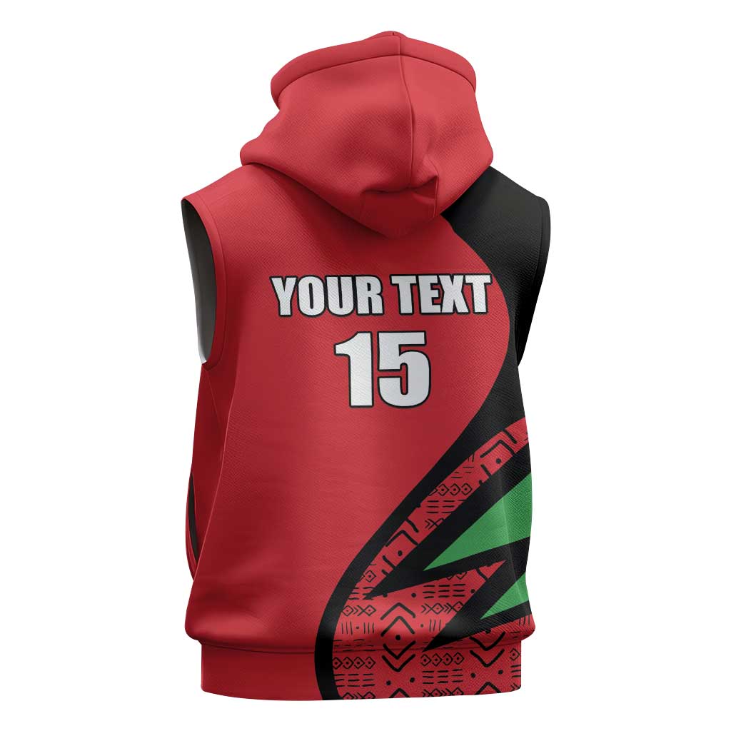 Custom Malawi Cricket Sleeveless Hoodie Go Champions Dziko la Malawi - African Pride