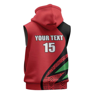 Custom Malawi Cricket Sleeveless Hoodie Go Champions Dziko la Malawi - African Pride