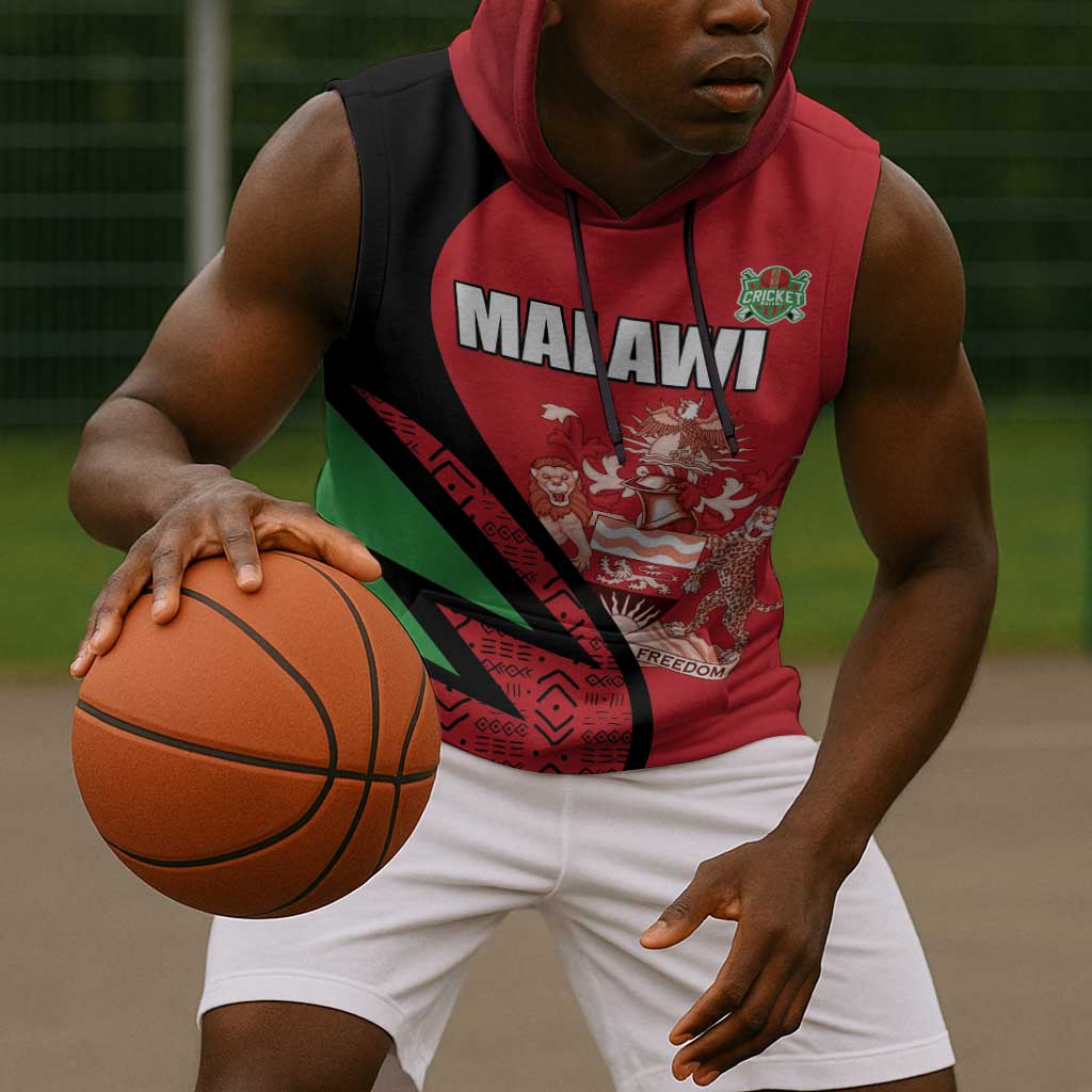 Custom Malawi Cricket Sleeveless Hoodie Go Champions Dziko la Malawi - African Pride