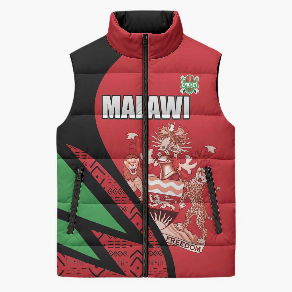 Custom Malawi Cricket Sleeveless Puffer Jacket Go Champions