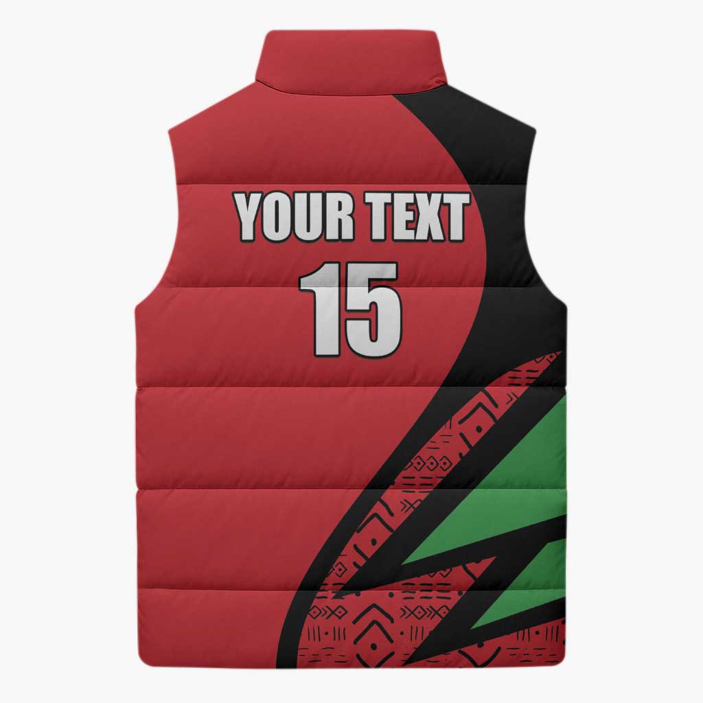Custom Malawi Cricket Sleeveless Puffer Jacket Go Champions