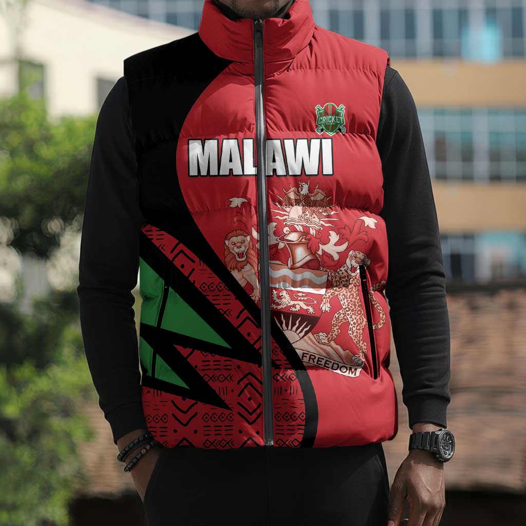 Custom Malawi Cricket Sleeveless Puffer Jacket Go Champions