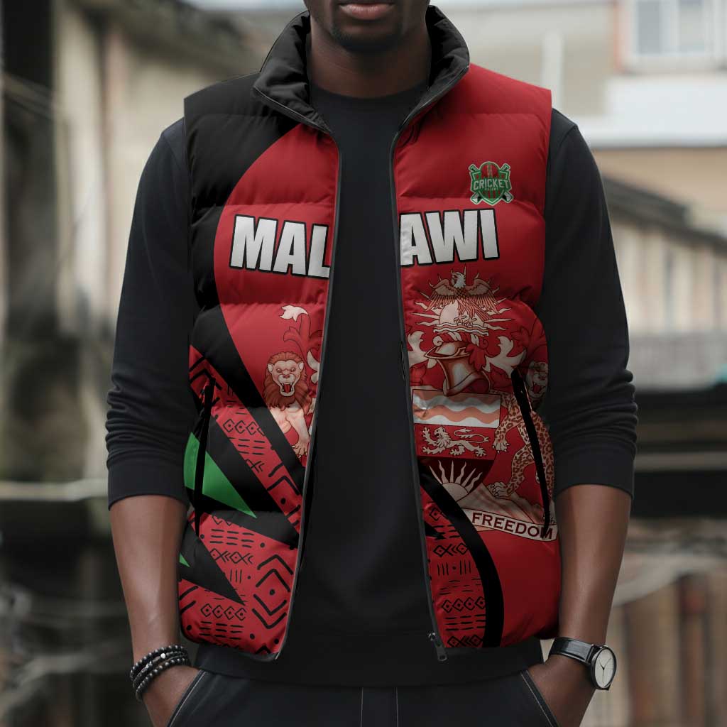 Custom Malawi Cricket Sleeveless Puffer Jacket Go Champions