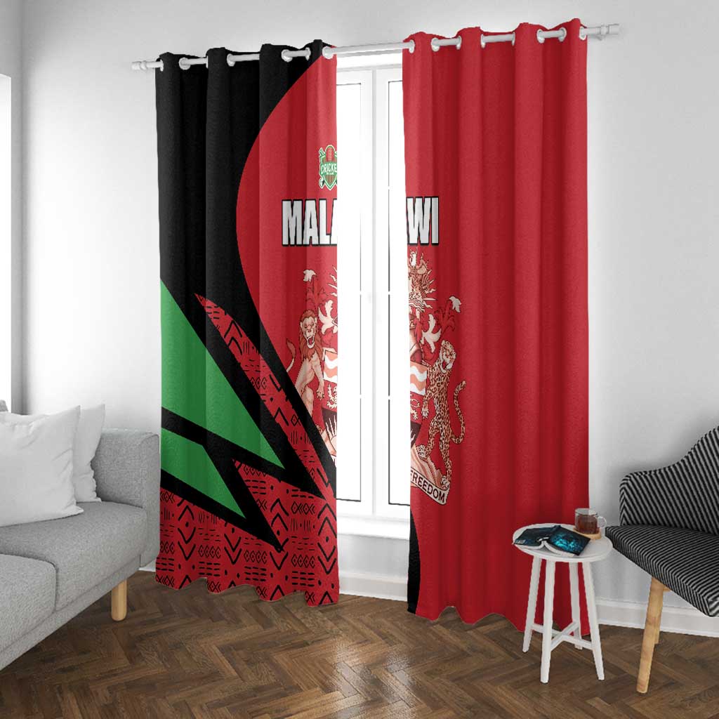 Malawi Cricket Window Curtain Go Champions Dziko la Malawi - African Pride