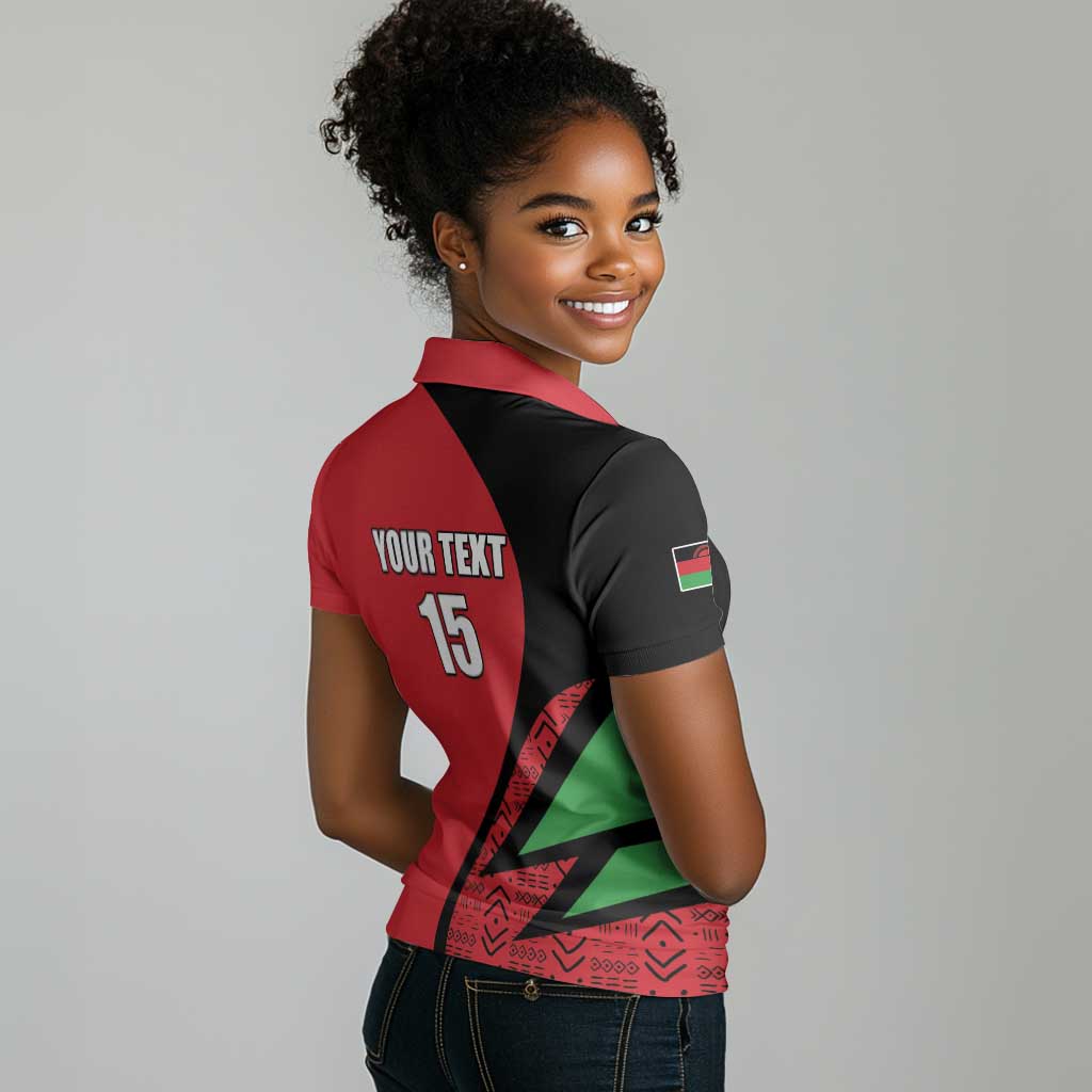 Custom Malawi Cricket Women Polo Shirt Go Champions Dziko la Malawi - African Pride