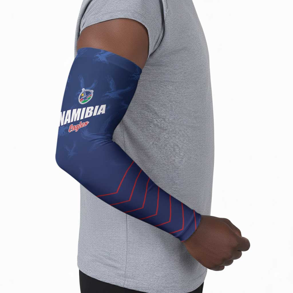 Custom Namibia Cricket Arm Sleeves Go Eagles Go