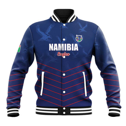 Custom Namibia Cricket Baseball Jacket Go Champions - African Pride