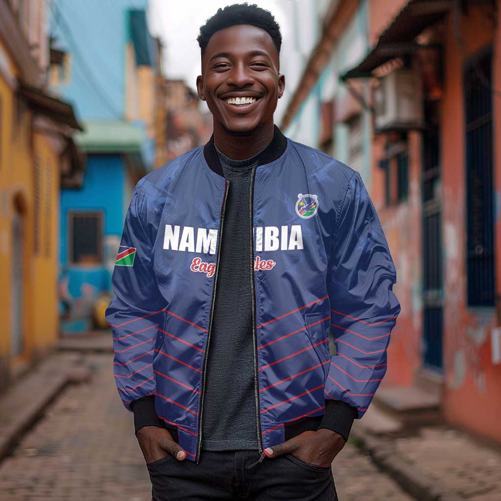 Custom Namibia Cricket Bomber Jacket Go Champions - African Pride