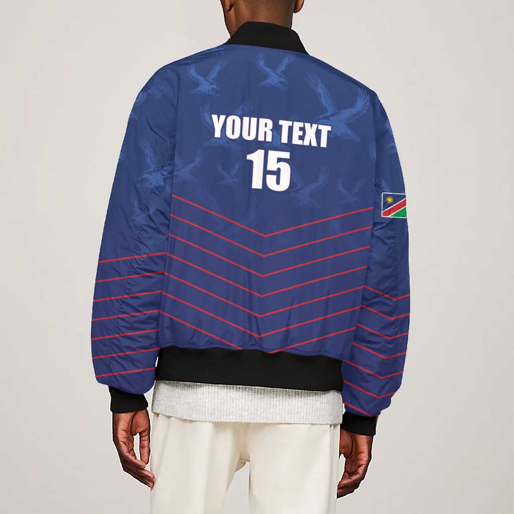 Custom Namibia Cricket Bomber Jacket Go Champions - African Pride