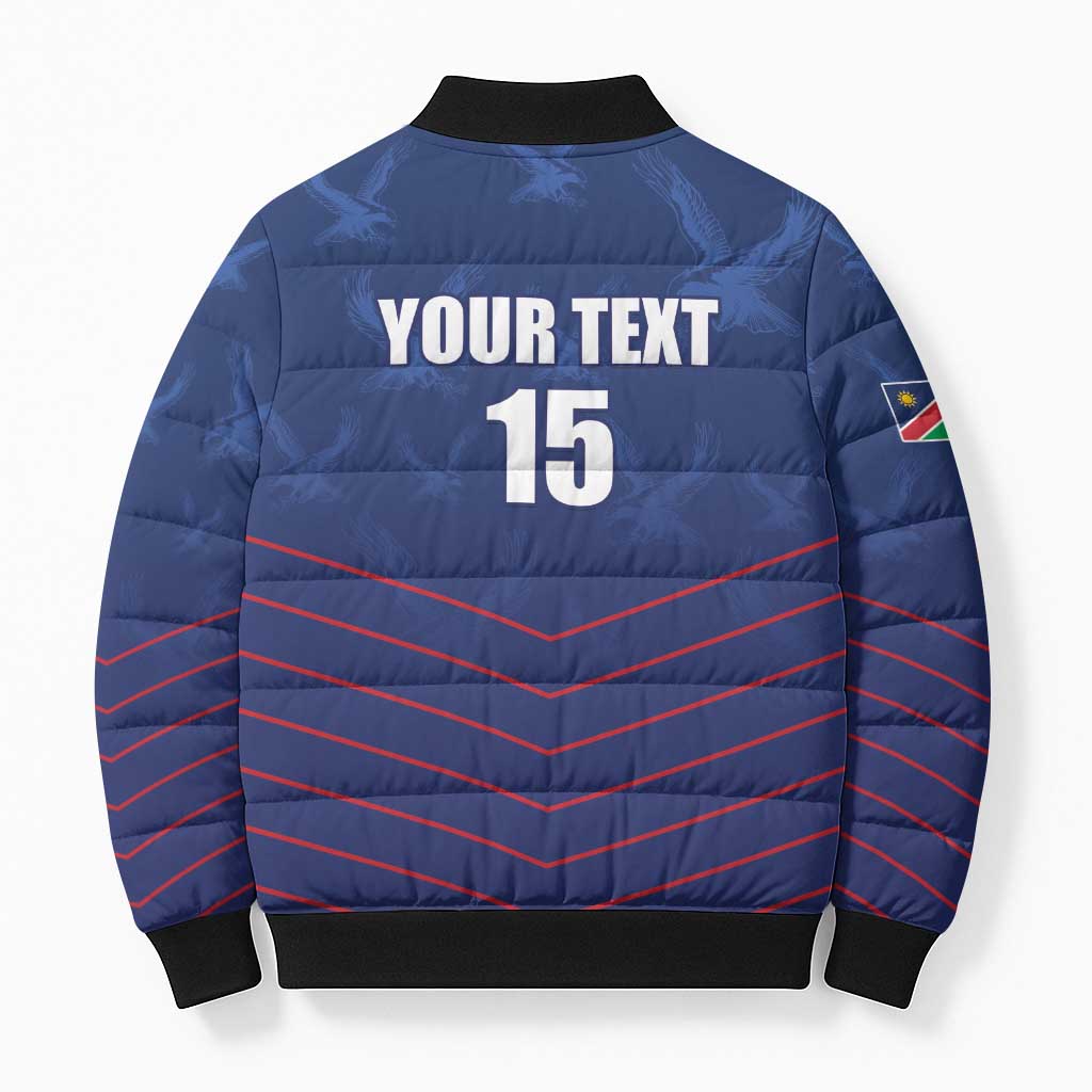 Custom Namibia Cricket Bomber Puffer Jacket Go Eagles Go
