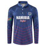Custom Namibia Cricket Button Sweatshirt Go Eagles Go