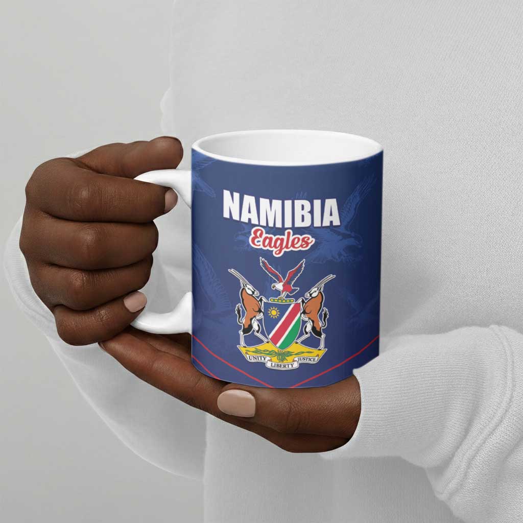 Custom Namibia Cricket Ceramic Mug Go Eagles Go