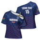 Custom Namibia Cricket Cross Shoulder Shirt Go Eagles Go