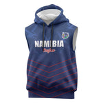 Custom Namibia Cricket Sleeveless Hoodie Go Champions - African Pride