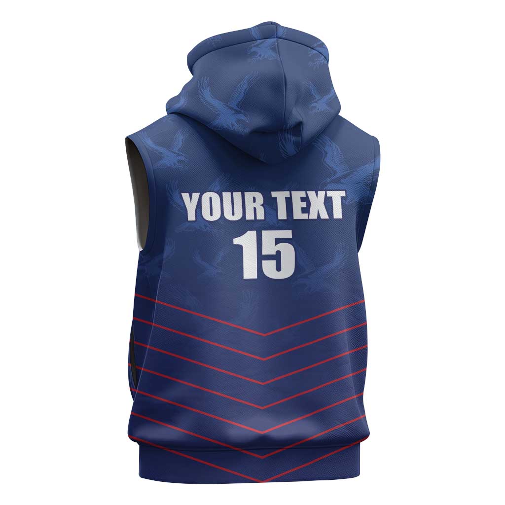Custom Namibia Cricket Sleeveless Hoodie Go Champions - African Pride