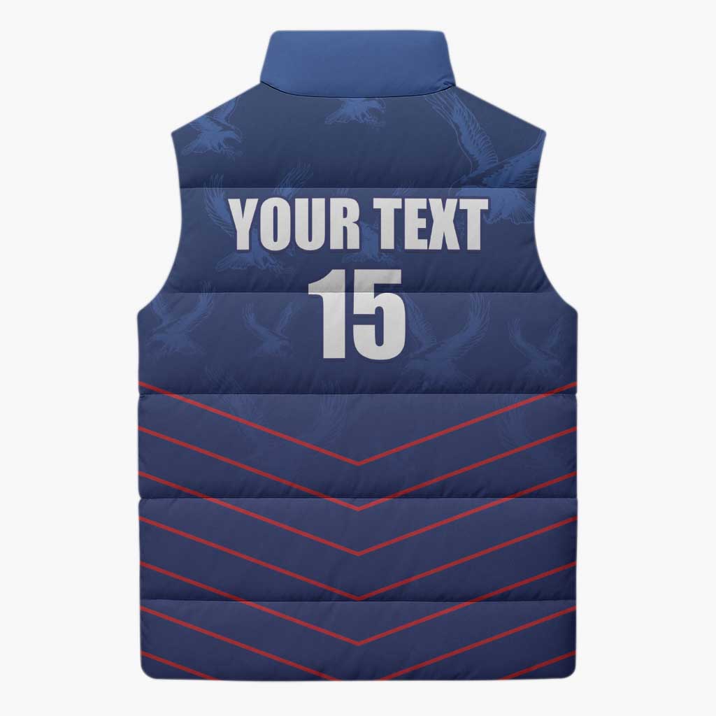 Custom Namibia Cricket Sleeveless Puffer Jacket Go Eagles Go