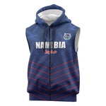 Custom Namibia Cricket Sleeveless Zip Hoodie Go Champions - African Pride
