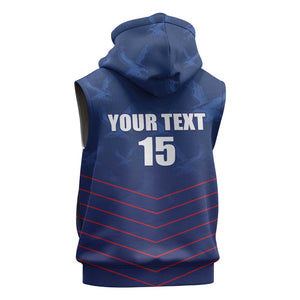 Custom Namibia Cricket Sleeveless Zip Hoodie Go Champions - African Pride