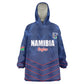 Custom Namibia Cricket Wearable Blanket Hoodie Go Champions - African Pride