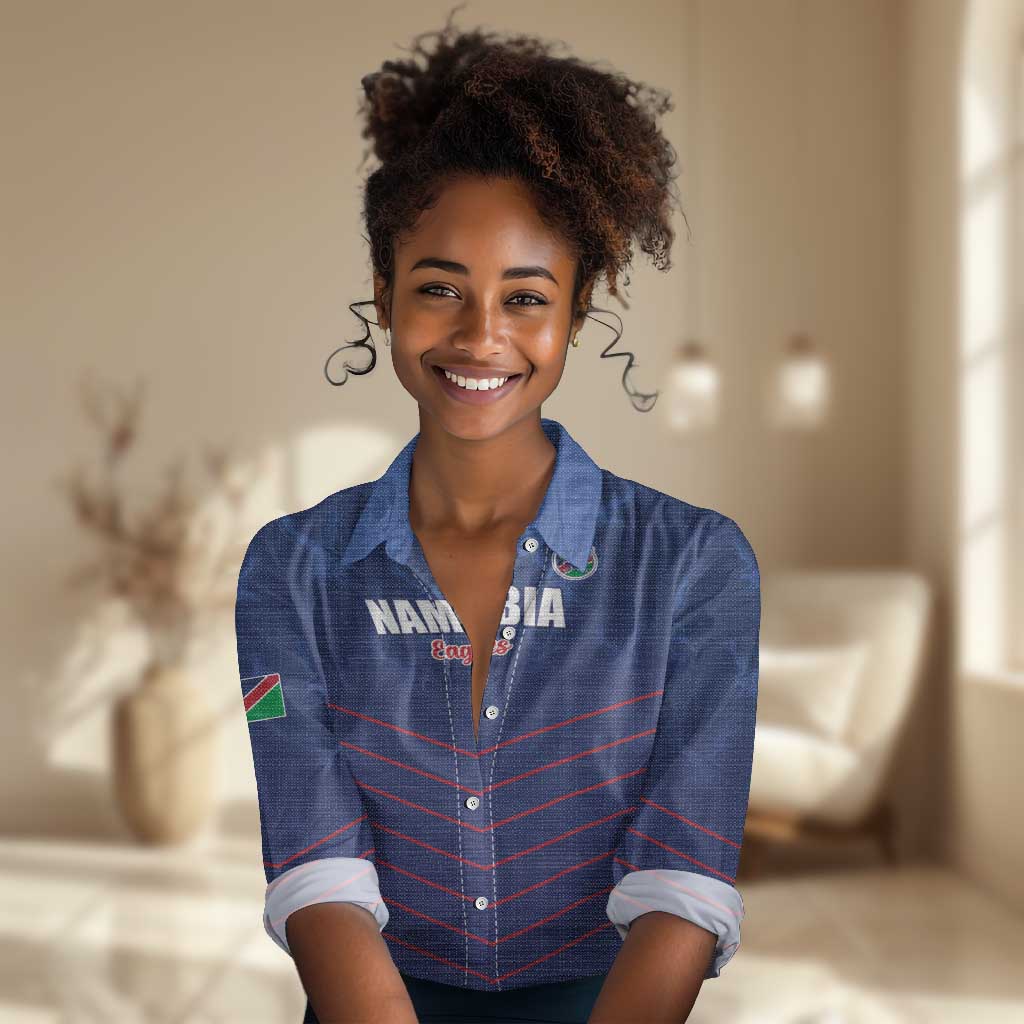 Custom Namibia Cricket Women Casual Shirt Go Champions - African Pride