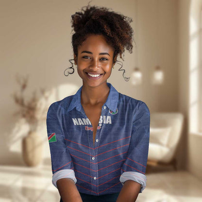 Custom Namibia Cricket Women Casual Shirt Go Champions - African Pride