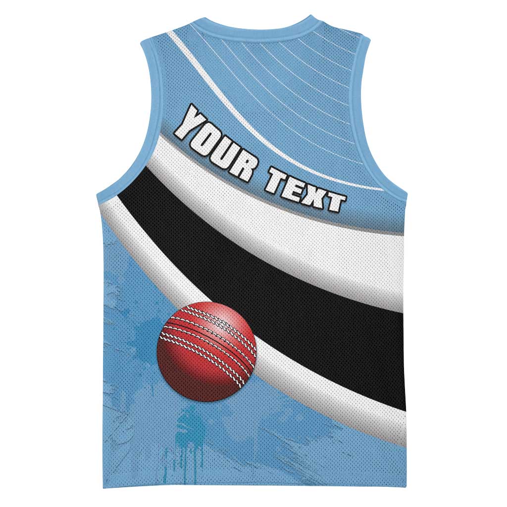 Custom Botswana Cricket Basketball Jersey Go Champions Baggy Blues LT15