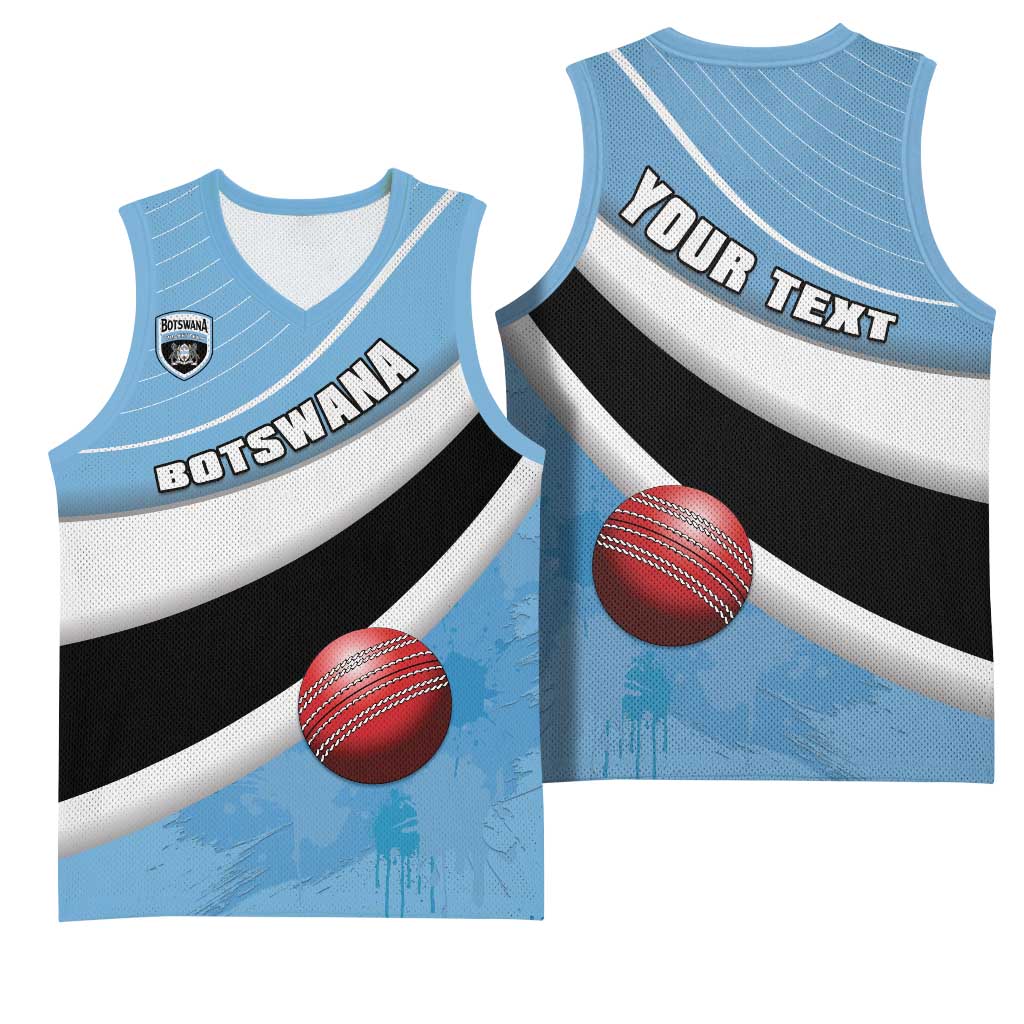 Custom Botswana Cricket Basketball Jersey Go Champions Baggy Blues LT15