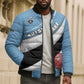 Custom Botswana Cricket Bomber Puffer Jacket Go Baggy Blues