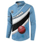 Custom Botswana Cricket Button Sweatshirt Go Baggy Blues