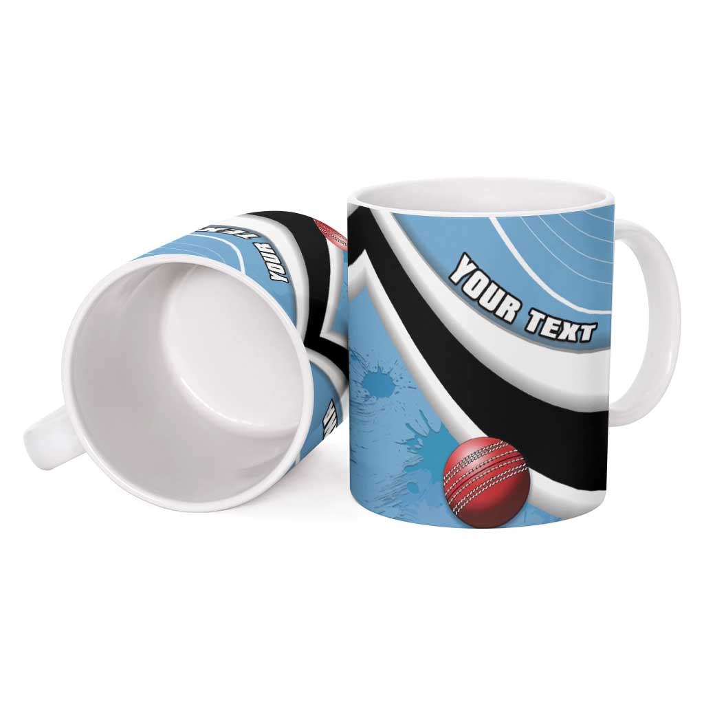 Custom Botswana Cricket Ceramic Mug Go Baggy Blues