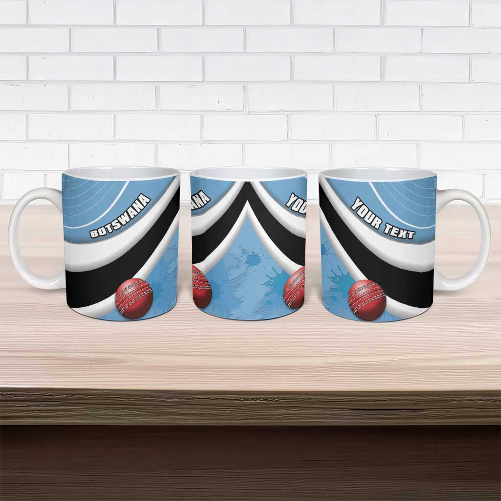 Custom Botswana Cricket Ceramic Mug Go Baggy Blues