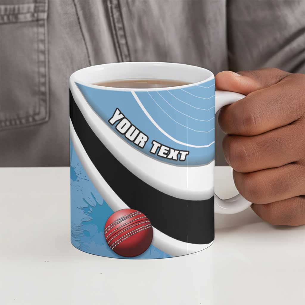 Custom Botswana Cricket Ceramic Mug Go Baggy Blues