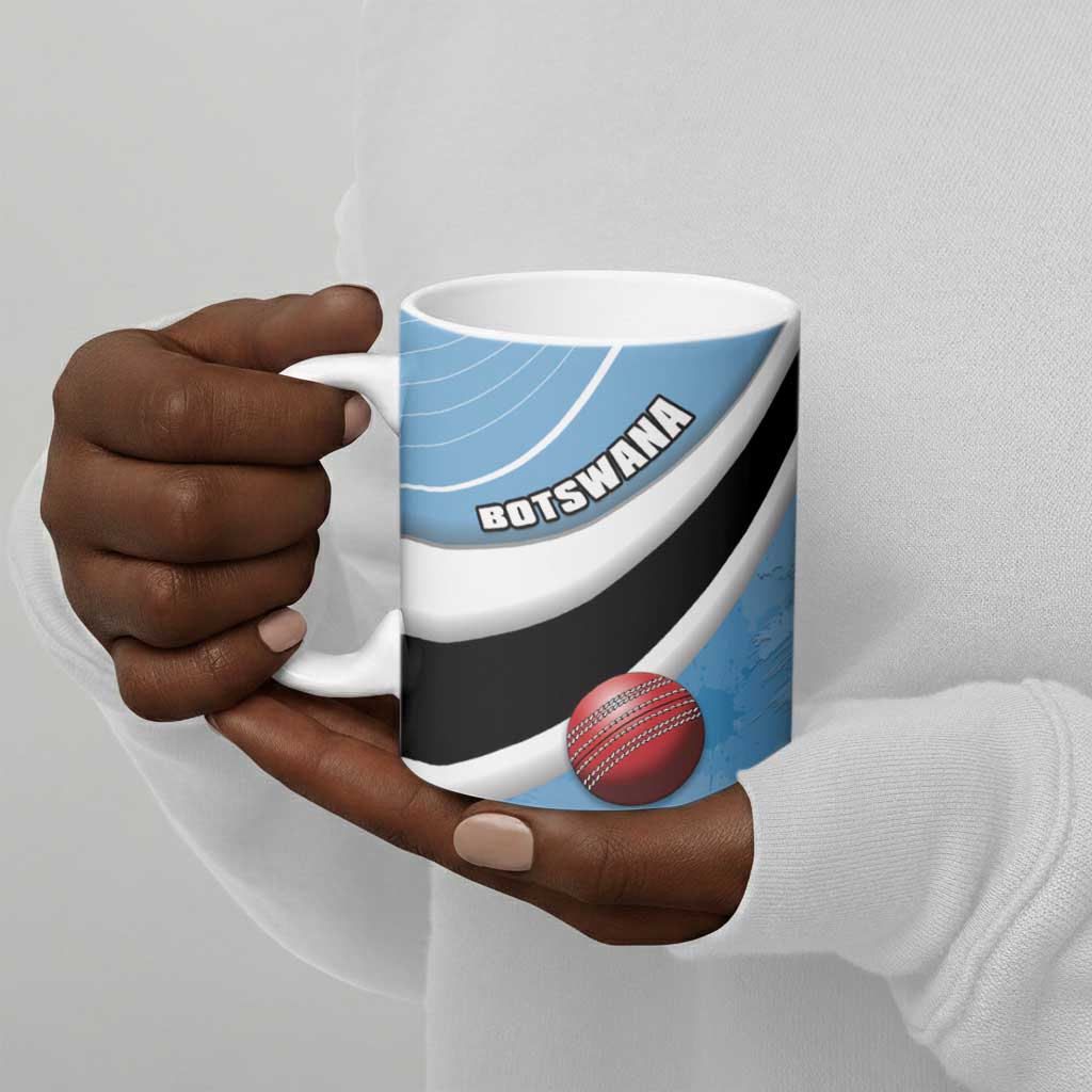 Custom Botswana Cricket Ceramic Mug Go Baggy Blues