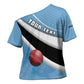 Custom Botswana Cricket Cross Shoulder Shirt Go Baggy Blues